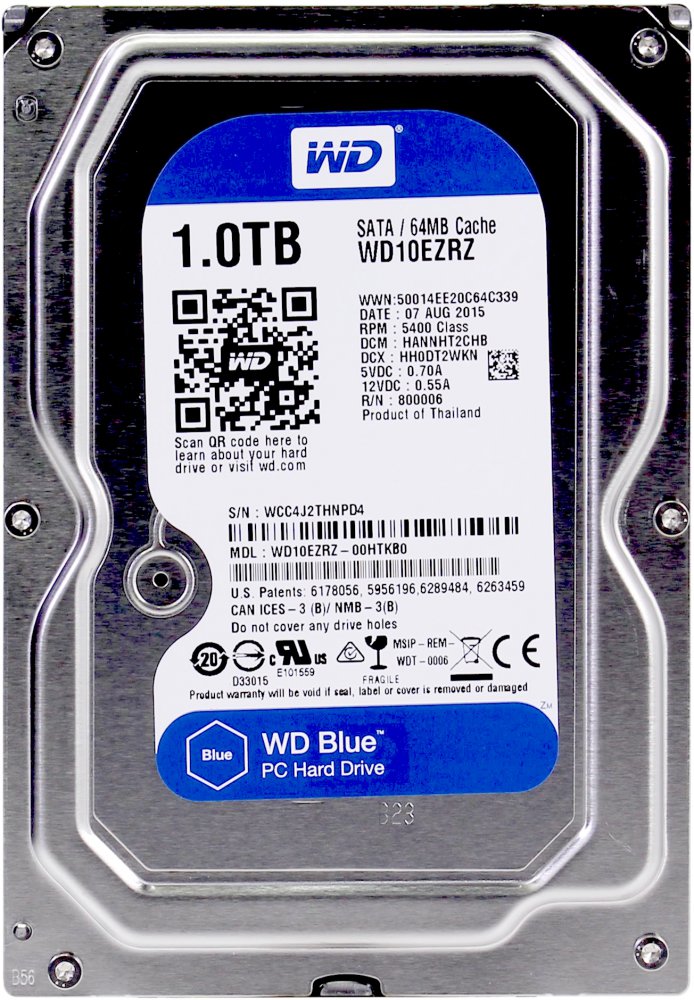 Жёсткий диск 1Tb SATA-III WD Blue (WD10EZRZ)