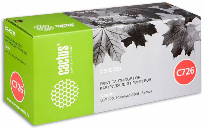 Лазерный картридж Cactus CS-C726S (Cartridge 726) черный для Canon LBP 6200 i-Sensys, 6200d i-Sensys, 6200dw i-Sensys, 6230dw i-Sensys (2'100 стр.)