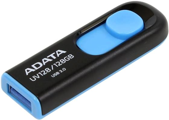 USB Flash накопитель 128Gb ADATA UV128 Black/Blue (AUV128-128G-RBE)