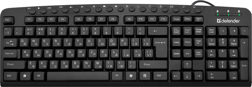 Клавиатура Defender Focus HB-470 Black (45470)