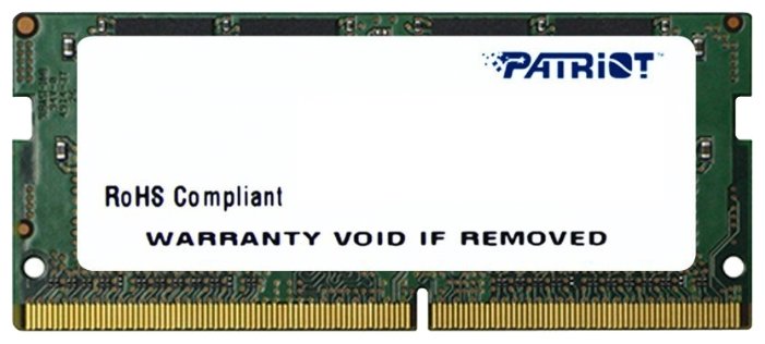 Оперативная память 4Gb DDR4 2400MHz Patriot SO-DIMM (PSD44G240082S)