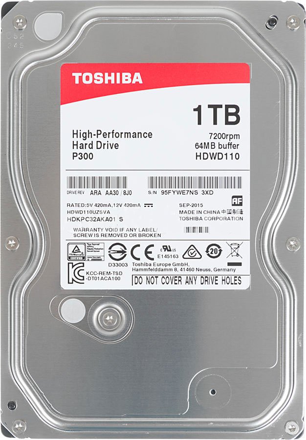 Жёсткий диск 1Tb SATA-III Toshiba P300 (HDWD110UZSVA)