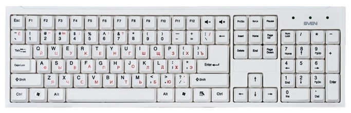 Клавиатура Sven Standard 303 White USB (SV-03100303UW)