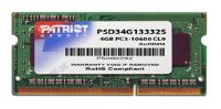Оперативная память 4Gb DDR-III 1333MHz Patriot SO-DIMM (PSD34G13332S)